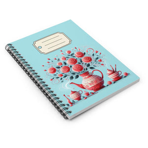 Vibrant Red Roses Notebook - Ruled Line Paper - Dipaliz - Notebooks & Notepads