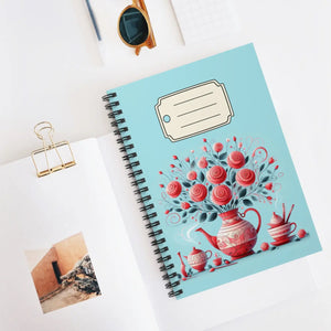 Vibrant Red Roses Notebook - Ruled Line Paper - Dipaliz - Notebooks & Notepads