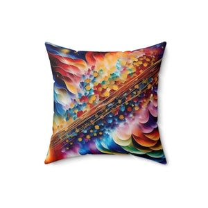 Vibrant Background Polyester Square Pillow - Dipaliz - Throw Pillows