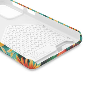 Vibrant Flowers Phone Case - Protective Card Holder - Dipaliz - Mobile Cases