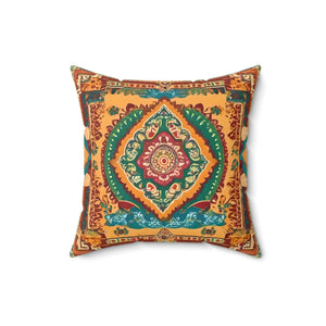 Vibrant Indian Pattern – Spun Polyester Square - Dipaliz - Throw Pillows