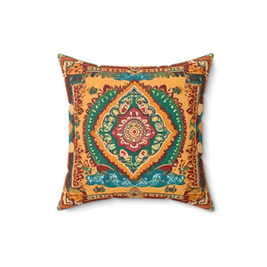 Vibrant Indian Pattern – Spun Polyester Square - Dipaliz - Throw Pillows