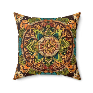 Vibrant Indian Pattern Pillow – Spun Polyester - Dipaliz - Throw Pillows