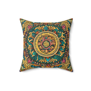Vibrant Indian Pattern – Spun Polyester Square - Dipaliz - Pillows