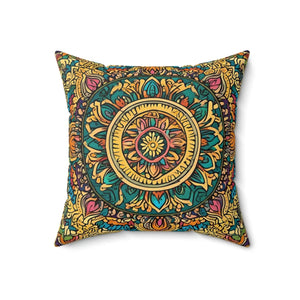 Vibrant Indian Pattern – Spun Polyester Square - Dipaliz - Pillows