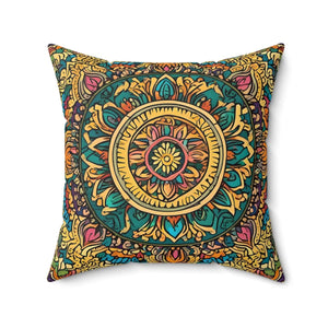 Vibrant Indian Pattern – Spun Polyester Square - Dipaliz - Pillows
