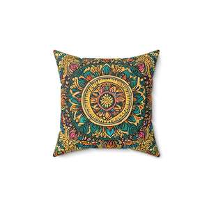 Vibrant Indian Pattern – Spun Polyester Square - Dipaliz - Pillows
