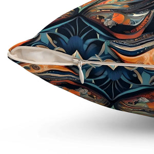Vibrant Paisley Spun Polyester Square Pillow - Dipaliz - Throw Pillows