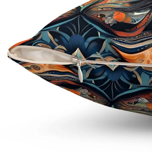 Vibrant Paisley Spun Polyester Square Pillow - Dipaliz - Throw Pillows
