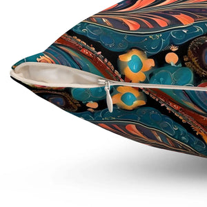 Vibrant Paisley Pattern Throw Pillow – Polyester - Dipaliz - Pillows