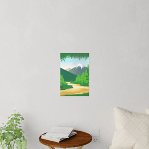 Modern Mountain Wall Decals - Durable Polyester - Dipaliz - Home Decor