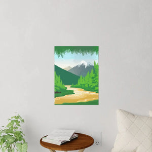 Modern Mountain Wall Decals - Durable Polyester - Dipaliz - Home Decor
