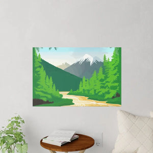 Modern Mountain Wall Decals - Durable Polyester - Dipaliz - Home Decor