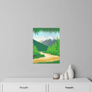 Modern Mountain Wall Decals - Durable Polyester - Dipaliz - Home Decor