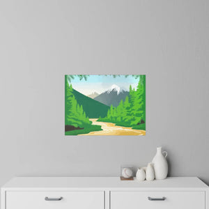 Modern Mountain Wall Decals - Durable Polyester - Dipaliz - Home Decor