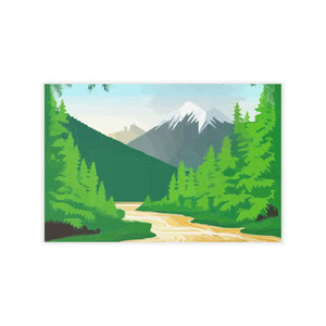 Modern Mountain Wall Decals - Durable Polyester - Dipaliz - Home Decor