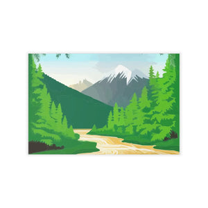 Modern Mountain Wall Decals - Durable Polyester - Dipaliz - Home Decor