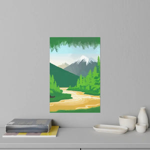 Modern Mountain Wall Decals - Durable Polyester - Dipaliz - Home Decor
