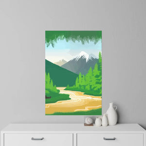 Modern Mountain Wall Decals - Durable Polyester - Dipaliz - Home Decor