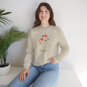 Dipaliz Watercolor Bouquet Sweatshirt Soft Cotton - Sweatshirts