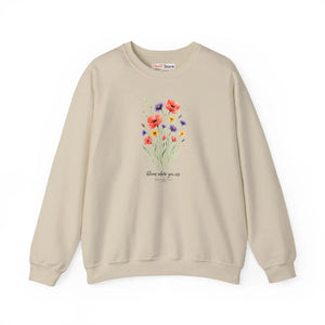 Dipaliz Watercolor Bouquet Sweatshirt Soft Cotton - Sweatshirts