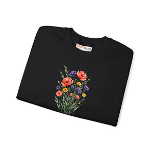 Dipaliz Watercolor Bouquet Sweatshirt Soft Cotton - Sweatshirts