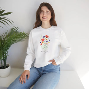 Dipaliz Watercolor Bouquet Sweatshirt Soft Cotton - Sweatshirts
