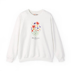 Dipaliz Watercolor Bouquet Sweatshirt Soft Cotton - Sweatshirts