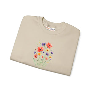 Dipaliz Watercolor Bouquet Sweatshirt Soft Cotton - Sweatshirts