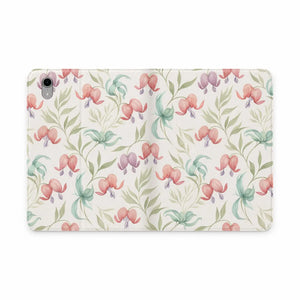 Dipaliz Watercolor Tablet Folio Pink Floral Vegan Leather - Computer Accessories