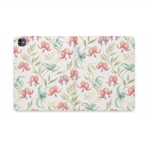 Dipaliz Watercolor Tablet Folio Pink Floral Vegan Leather - Computer Accessories