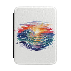 Dipaliz Watercolor Wave Kindle Case Pu Leather Cover - Mobile Phone Cases