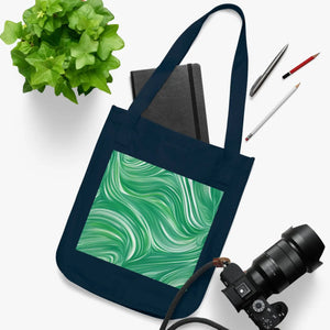 Vibrant Canvas Tote Bag - Avy Pattern on Green - Dipaliz - Bags