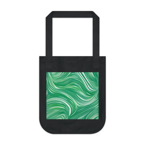 Vibrant Canvas Tote Bag - Avy Pattern on Green - Dipaliz - Bags