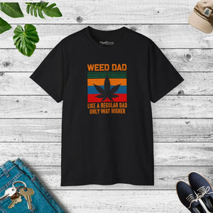 Eco-friendly Unisex Ultra Cotton Tee Weed Dad - Dipaliz - T-shirts