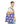 Geometric Blue Aop Tote Bag White Floral Pattern Dipaliz - Bags