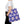 Geometric Blue Aop Tote Bag White Floral Pattern Dipaliz - Bags