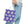 Geometric Blue Aop Tote Bag White Floral Pattern Dipaliz - Bags