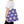Geometric Blue Aop Tote Bag White Floral Pattern Dipaliz - Bags