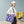 Geometric Blue Aop Tote Bag White Floral Pattern Dipaliz - Bags