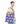 Geometric Blue Aop Tote Bag White Floral Pattern Dipaliz - Bags