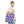 Geometric Blue Aop Tote Bag White Floral Pattern Dipaliz - Bags