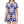 Floral T-shirt Dress – White Flowers on Blue - Dipaliz - Dresses - Xs