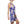 Blue Dress Racerback - White Flower Pattern - Dipaliz - Dresses - Xs