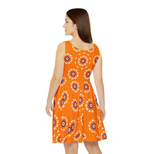 White Flower Skater Dress – Flattering Fit - Dipaliz - Dresses - Xs