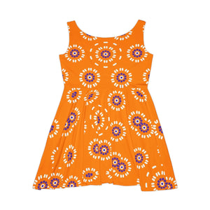 White Flower Skater Dress – Flattering Fit - Dipaliz - Dresses - Xs