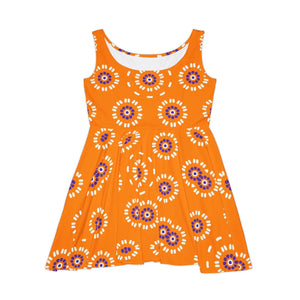 White Flower Skater Dress – Flattering Fit - Dipaliz - Dresses - Xs