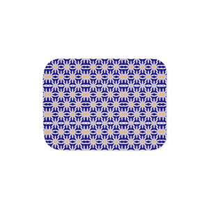 Sherpa Blanket – White Flowers Geometric Pattern - Dipaliz - Blankets