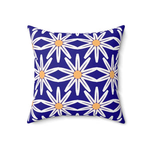 Floral Polyester Square Pillow Spun White Flowers - Dipaliz - Throw Pillows