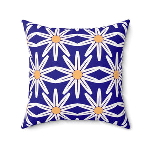 Floral Polyester Square Pillow Spun White Flowers - Dipaliz - Throw Pillows